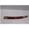 Image 7 : Short Sword Saber w/Wood Handle, Steel Basket Guard & Red Velure Covered Sheath - Made in India