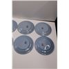 Image 5 : (8) Vintage Grindley, England Baby Blue Bread & Butter Plates - Lupin Petal Pattern