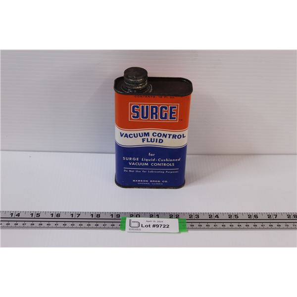 Surge Vacuum Control Fluid Tin with Approx. 15% contents remaining