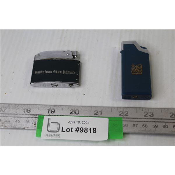 (2) Cigarette Lighters - RBC, Star Phoenix