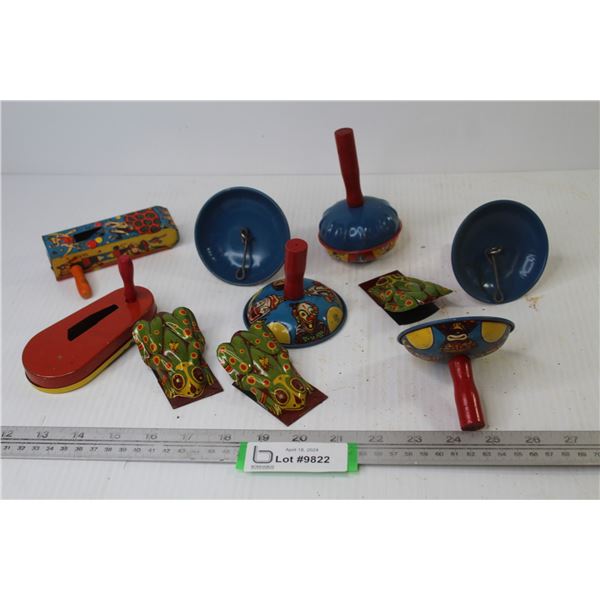 Vintage Metal Toy Noise Makers