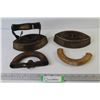 Image 1 : (2) Taylor-Forbes Sad Irons, (3) Handles