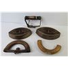 Image 7 : (2) Taylor-Forbes Sad Irons, (3) Handles