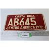 Image 1 : Costa Rica License Plate - 1972