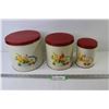 Image 1 : Three Piece Vintage Decoware Cannister Set