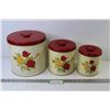 Image 1 : Three Piece Vintage Decoware Cannister Set