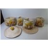 Image 3 : Ceramic Mushroom Themed Cannister Set - Marked - JL 1987