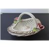 Image 5 : Capodimonte Made In Italy Ceramic Basket With Handle