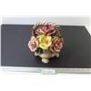 Image 1 : Capodimonte Made In Italy Ceramic Basket of Flowers With Handle