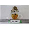 Image 1 : Art Glass Paperweight - Egg Shaped