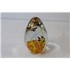 Image 3 : Art Glass Paperweight - Egg Shaped