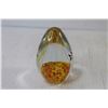 Image 4 : Art Glass Paperweight - Egg Shaped