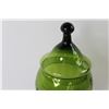 Image 2 : Vintage Green Glass Candy Dish - 12"