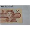 Image 3 : (2) Canadian Two Dollar Bill 1986 - Uncirculated