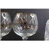 Image 2 : (4) Olympic Stemmed Glasses, Glass Decanter