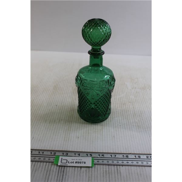 Green Glass Decanter