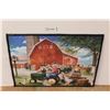 Image 1 : John Deere Farm Puzzle - 27 1/4" x 20" (built on cardboard)