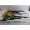 Image 1 : (4) Assorted Pennants - 26 1/4" x 9"