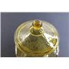 Image 2 : Madrid Amber Depression Glass Biscuit Jar - Inside Chips