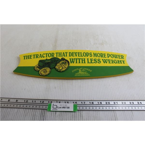 John Deere Tractor Sign - 18" x 6"