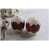 Image 3 : Pair of Ukrainian Salt and Pepper Shakers, (2) Candleholders (?), (2) Decorations