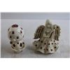 Image 4 : Pair of Ukrainian Salt and Pepper Shakers, (2) Candleholders (?), (2) Decorations