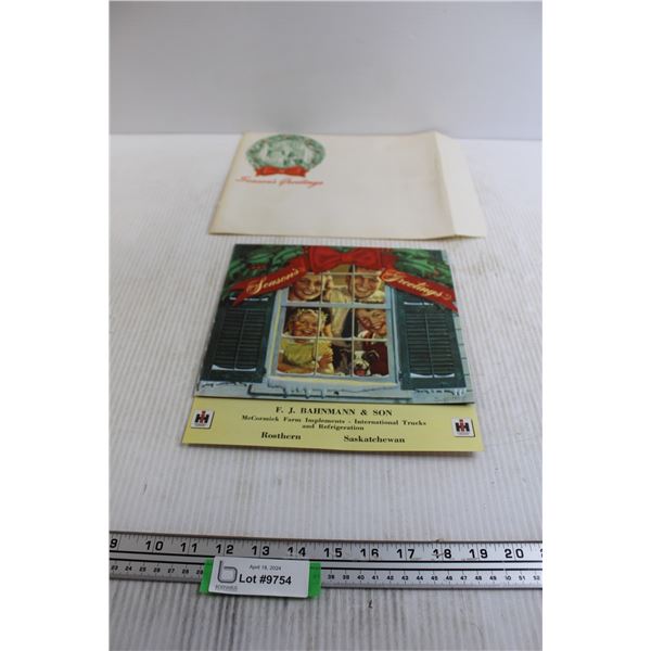 Season's Greetings F.J. Bahnman & Son Calendar