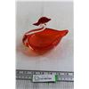Image 1 : Rooster Art Glass Candy Dish