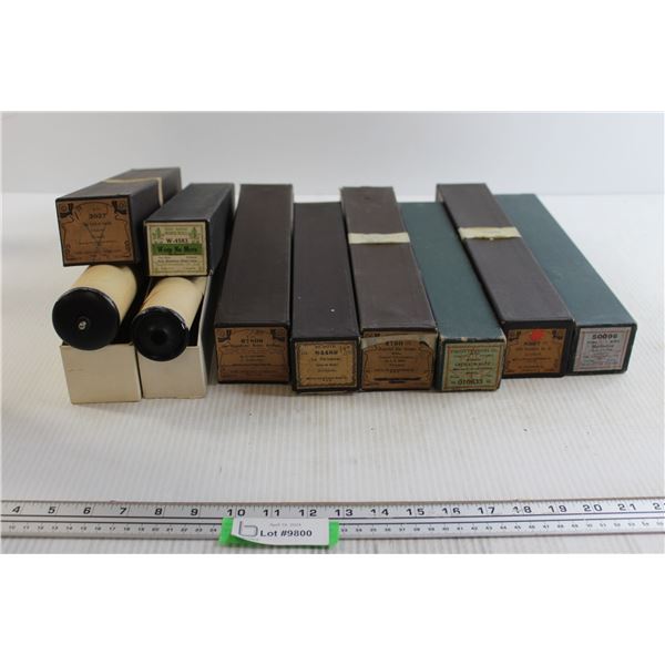 (8) Antique Player Piano Rolls - Weep No More, Beautiful Blue Danube