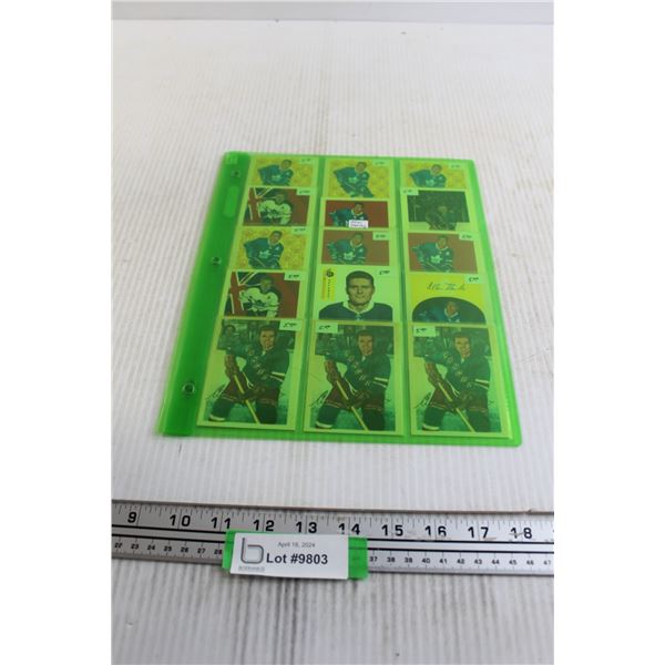 Folder of Allan Stanley Hockey Cards - (1) Page