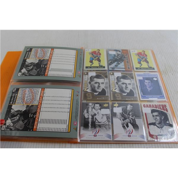 Folder of Maurice Richard Hockey Cards - (6) Pages
