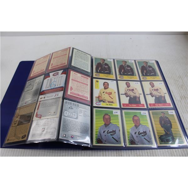 Folder of Toe Blake Hockey Cards - (2) Pages