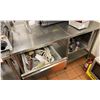 Image 2 : 60"X34" STAINLESS PREP TABLE WITH 1 DRAWER, UPPER SHELVES AND CAN OPENER