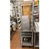 Image 3 : 3 ASST ROLLING BAKERS RACKS WITH CONTENTS. BAKING PANS, FOOD PANS, LIDS ETC