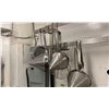 Image 2 : STAINLESS WALL MOUNT UTENSIL HANGING RACK WITH CONTENTS 6'W