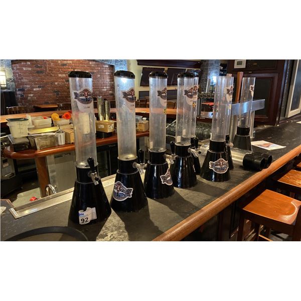 GROUP LOT OF 8 PORTABLE BEER DISPENSERS. NOTE SOME ARE INCOMPLETE