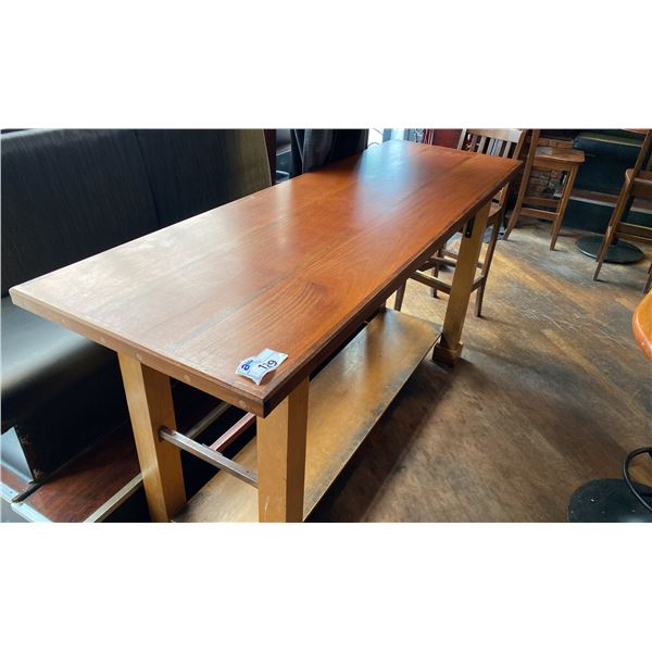 84 X27 X43 H SOLID HARDWOOD TABLE