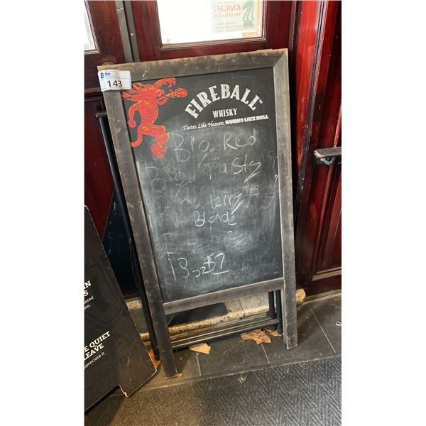 FIREBALL SANDWICH BOARD- 2 SIDED AND WHITE CLAW 2 SIDED SANDWICH BOARD