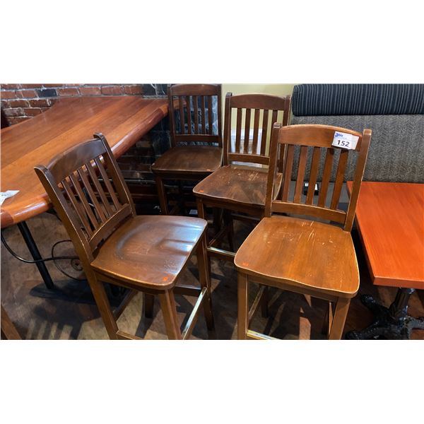 HOLSAG CANADA SOLID HARDWOOD BAR STOOLS-SEAT HEIGHT 30 -GROUP OF 4