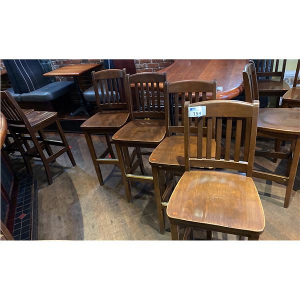 HOLSAG CANADA SOLID HARDWOOD BAR STOOLS-SEAT HEIGHT 30"-GROUP OF 4