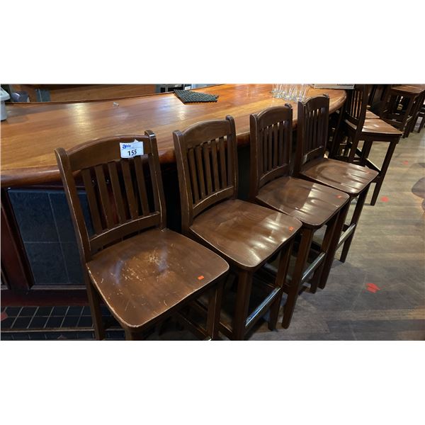 HOLSAG CANADA SOLID HARDWOOD BAR STOOLS-SEAT HEIGHT 30 -GROUP OF 4