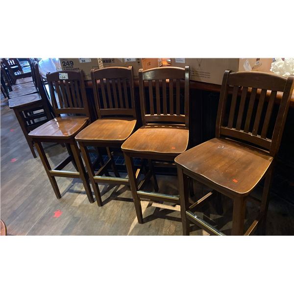 HOLSAG CANADA SOLID HARDWOOD BAR STOOLS-SEAT HEIGHT 30"-GROUP OF 4