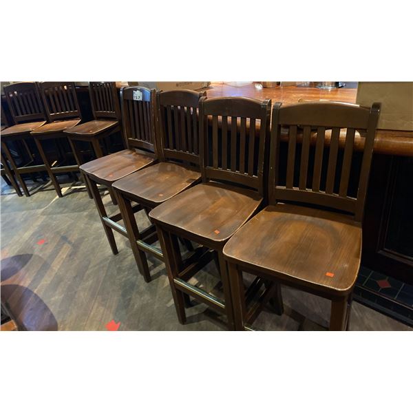 HOLSAG CANADA SOLID HARDWOOD BAR STOOLS-SEAT HEIGHT 30 -GROUP OF 4