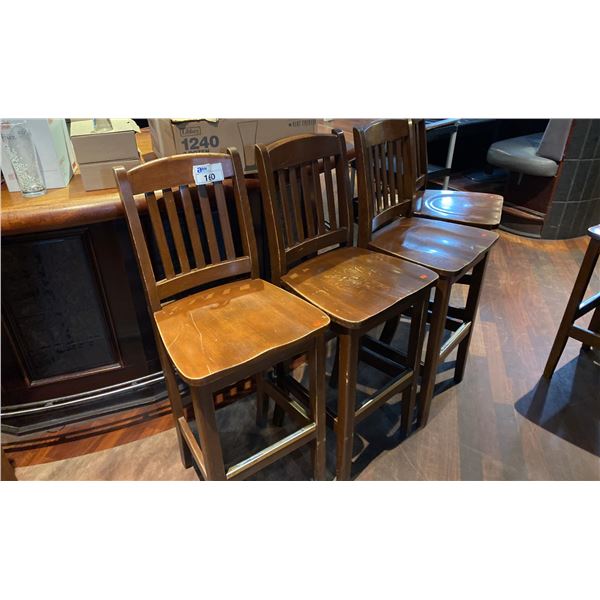 HOLSAG CANADA SOLID HARDWOOD BAR STOOLS-SEAT HEIGHT 30 -GROUP OF 4