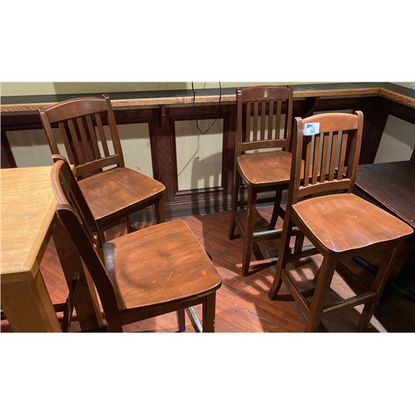 HOLSAG CANADA SOLID HARDWOOD BAR STOOLS-SEAT HEIGHT 30"-GROUP OF 4