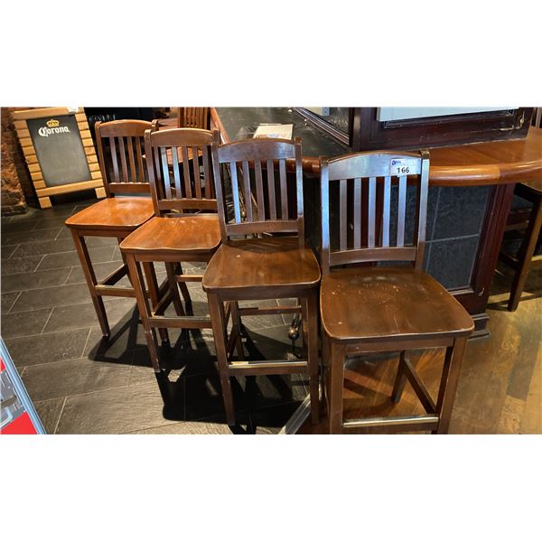 HOLSAG CANADA SOLID HARDWOOD BAR STOOLS-SEAT HEIGHT 30 -GROUP OF 4