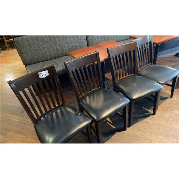 CANADIAN MADE SOLID HARDWOOD STANDARD HEIGHT CHAIRS-GROUP OF 4