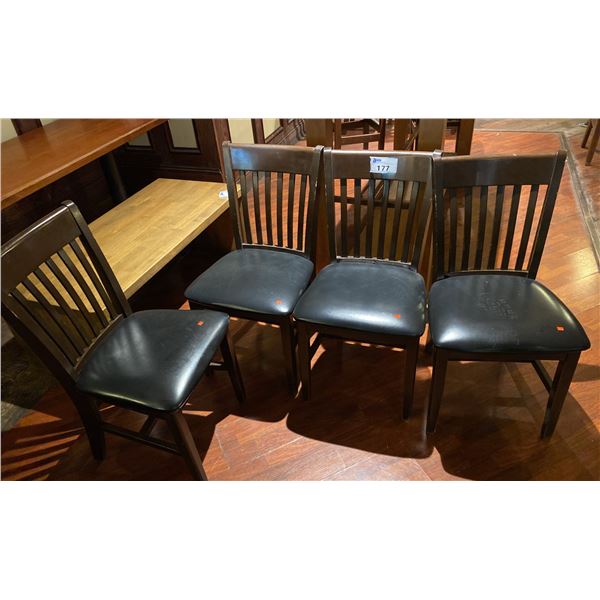 CANADIAN MADE SOLID HARDWOOD STANDARD HEIGHT CHAIRS-GROUP OF 4