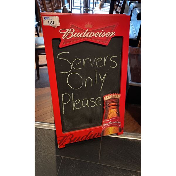 BUDWEISER DOUBLE SIDED SIGNBOARD