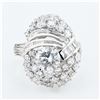 Image 2 : 1.51 ctw F COLOR CENTER Diamond Platinum Ring (4.14 ctw Diamonds)